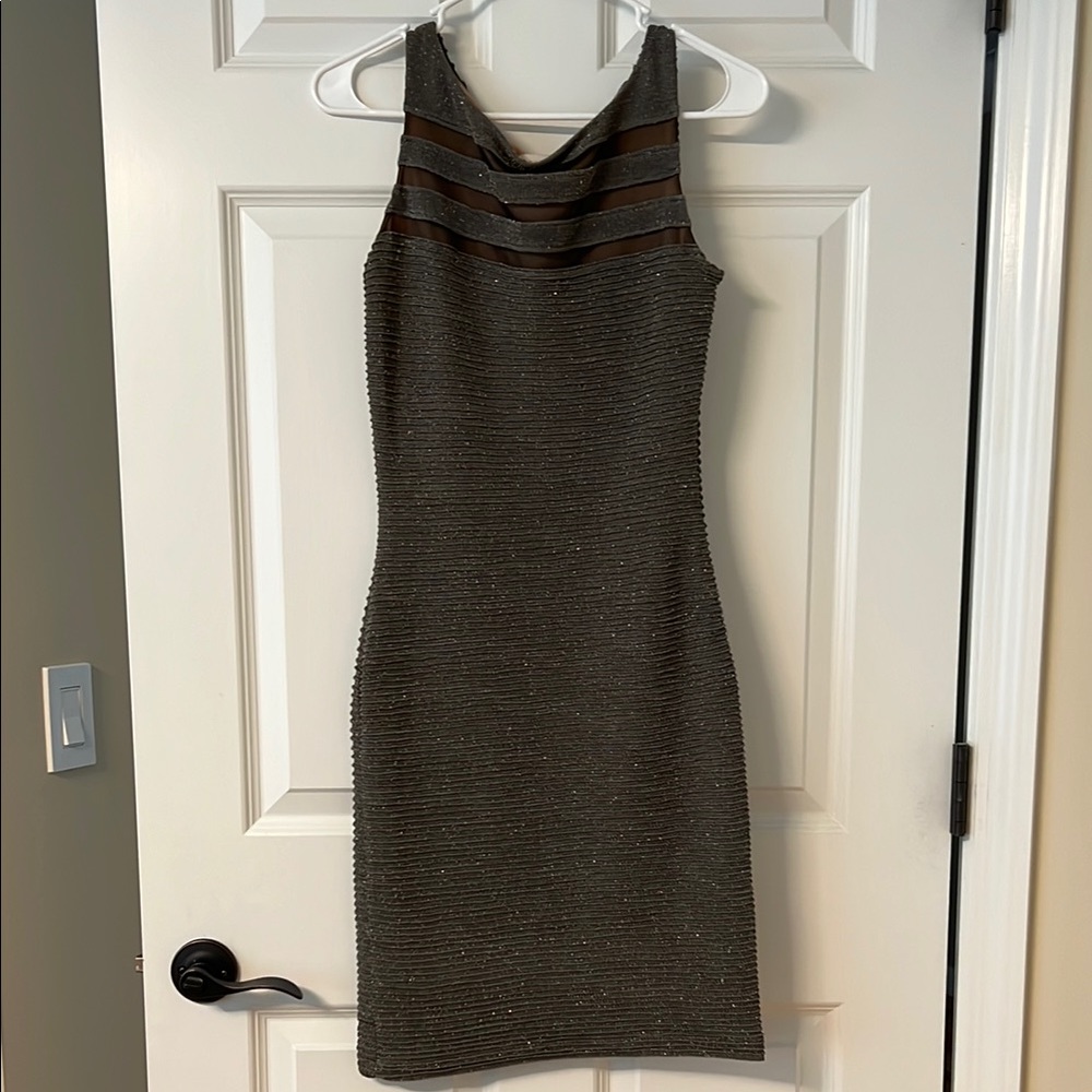 Calvin Klein Green Sleeveless Bodycon Midi Dress